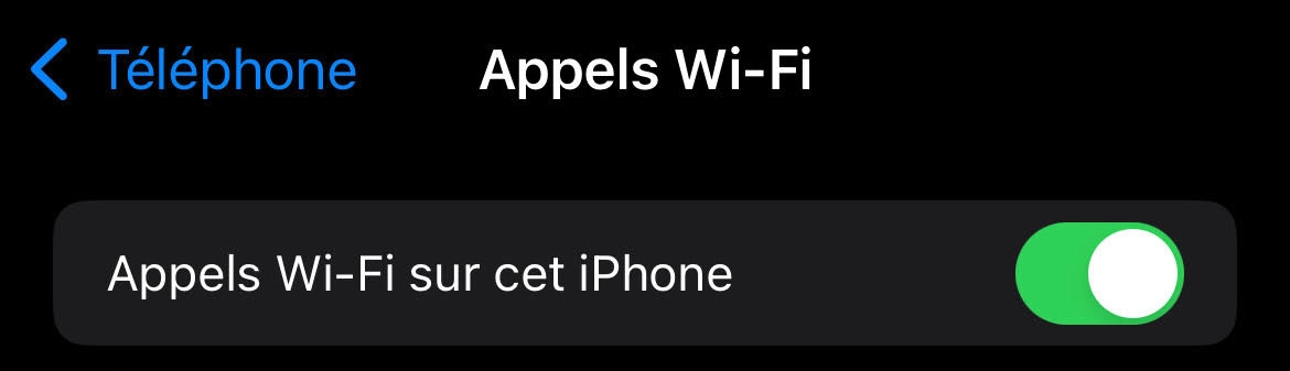 Le WiFi Calling sur iPhone