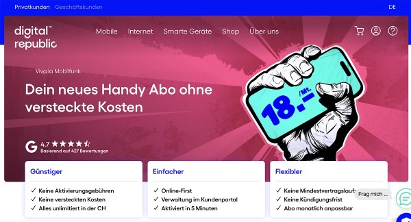 Digital Republic: der führender Anbieter von Abonnements Datenflatrate}